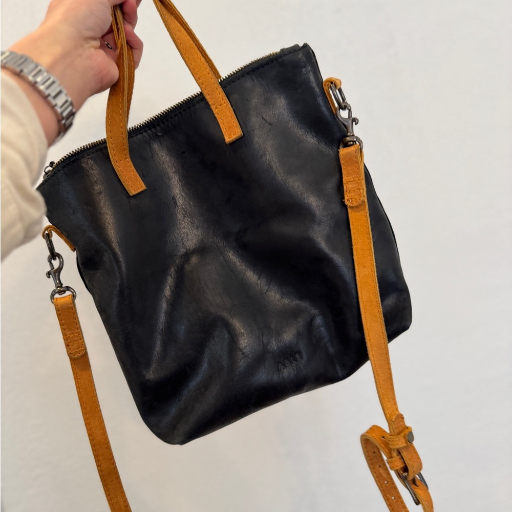 Black and Tan Leather Able Commuter Bag